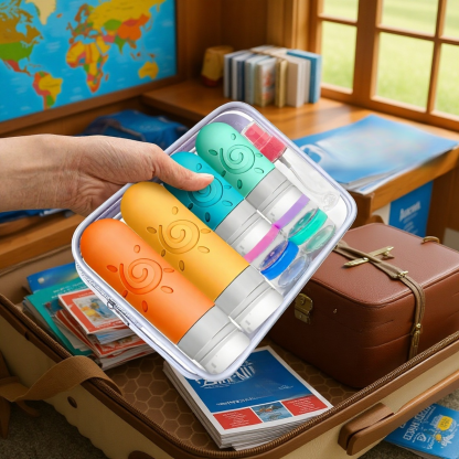 LeakProof Silicone Container Wash Bottle Portable Squeeze Travel LeakProof