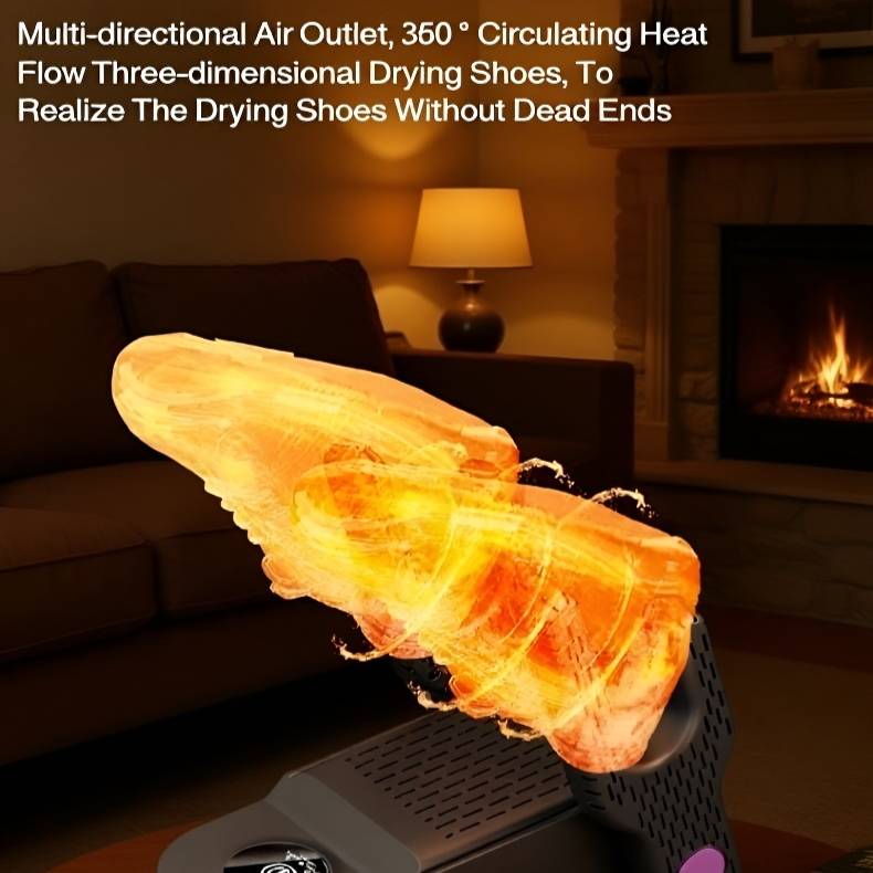 Energy-Saving Foldable Shoe Dryer for Two Pairs