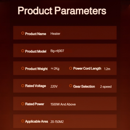  Fast Heating Home Standing Fan Heater 