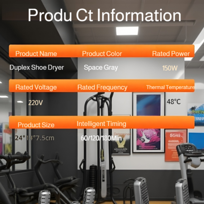 Energy-Saving Foldable Shoe Dryer for Two Pairs