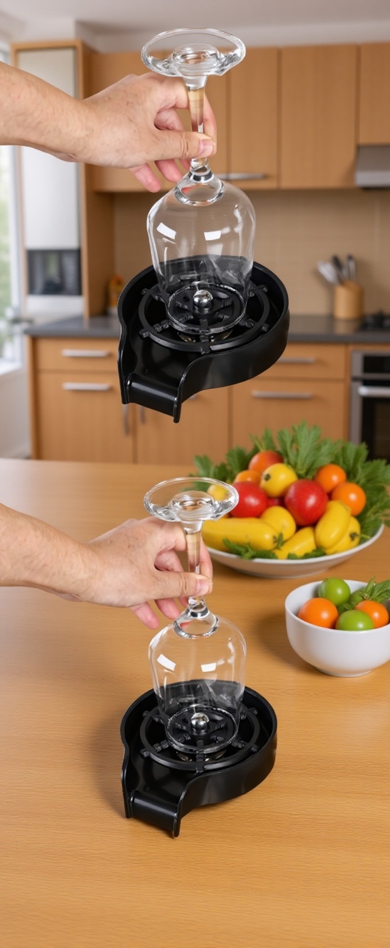 Modern stainless steel cup washer design