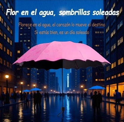  Sun-Blocking Thickened Black Vinyl Color-Changing Flower Umbrella