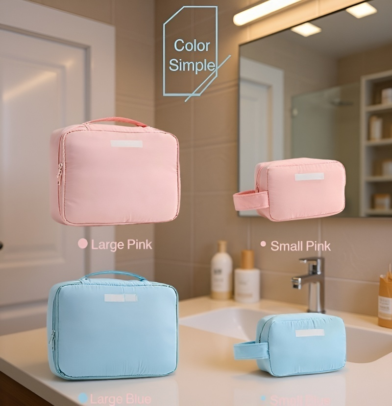 Spacious Cosmetic Organizer Bag with Waterproof Design