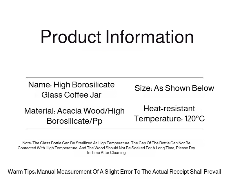 Stylish glass jar for coffee preservation