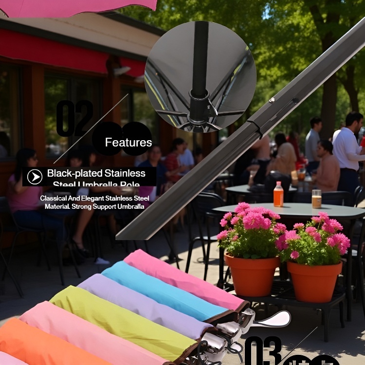 Sun-blocking umbrella showcasing its UV protection feature outdoors