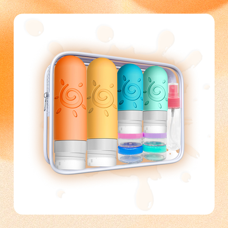 LeakProof Silicone Container Wash Bottle Portable Squeeze Travel LeakProof