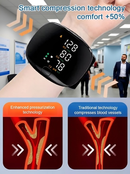 Medical Grade Smart Blood Pressure Monitor | Japanese Sensor High Precision | Wireless Upper Arm Cuff with Large Color Screen 🩺❤️