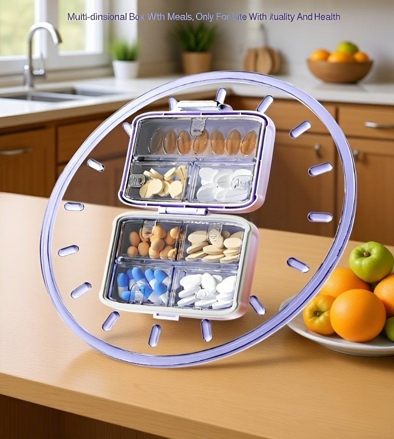 Portable Matte Pill Organizer for Travel and Daily Use