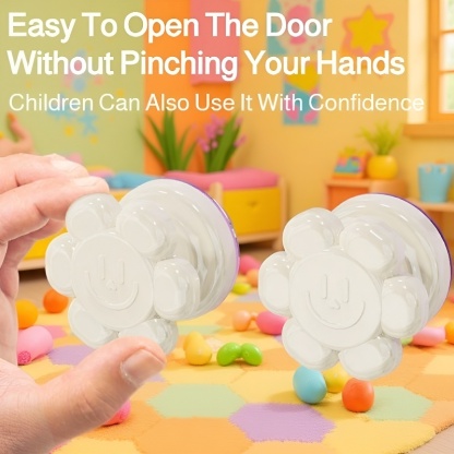 Flower Suction Cup Door Handle, No Drilling Needed