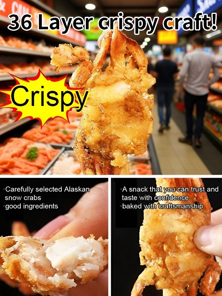 🦀 Crunch Into Wild, Spicy, High-Protein Crab—Naturally Baked for Guilt-Free Snacking