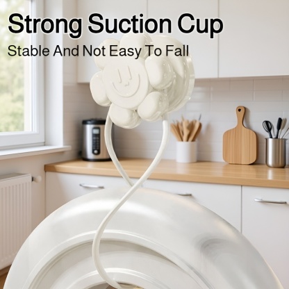 Flower Suction Cup Door Handle, No Drilling Needed