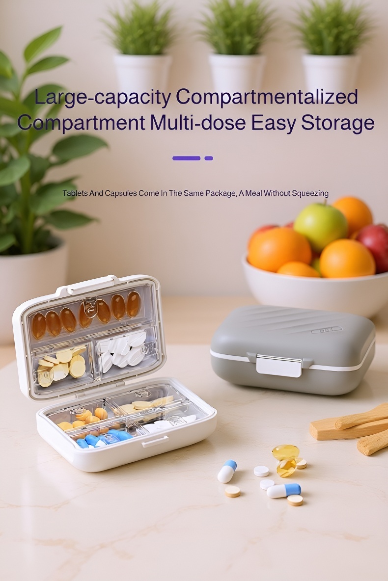 Moisture-Proof Pill Case with Secure Lid