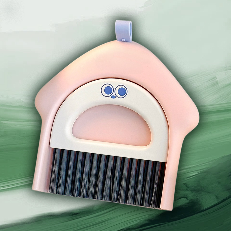 Compact Dustpan and Brush Set for Desk