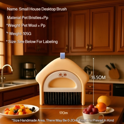 Compact Dustpan and Brush Set for Desk