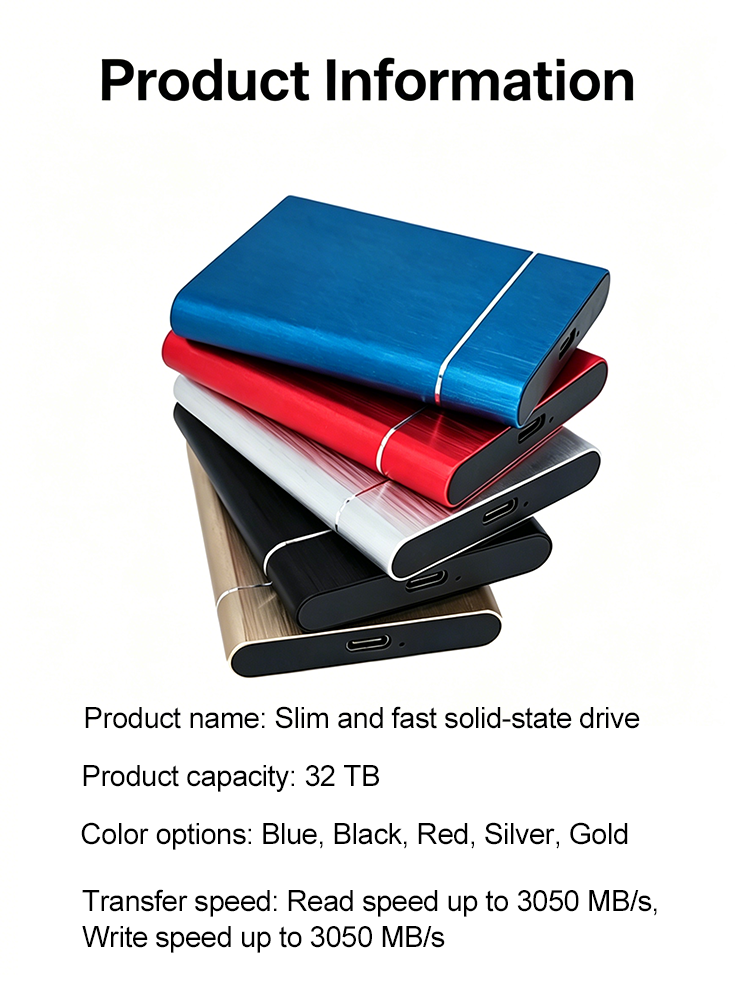 【16TB Portable SSD Export Liquidation Sale At Factory Price 】IP54 waterproof and shockproof storage compatible with iPhone Mac and PC including free trial