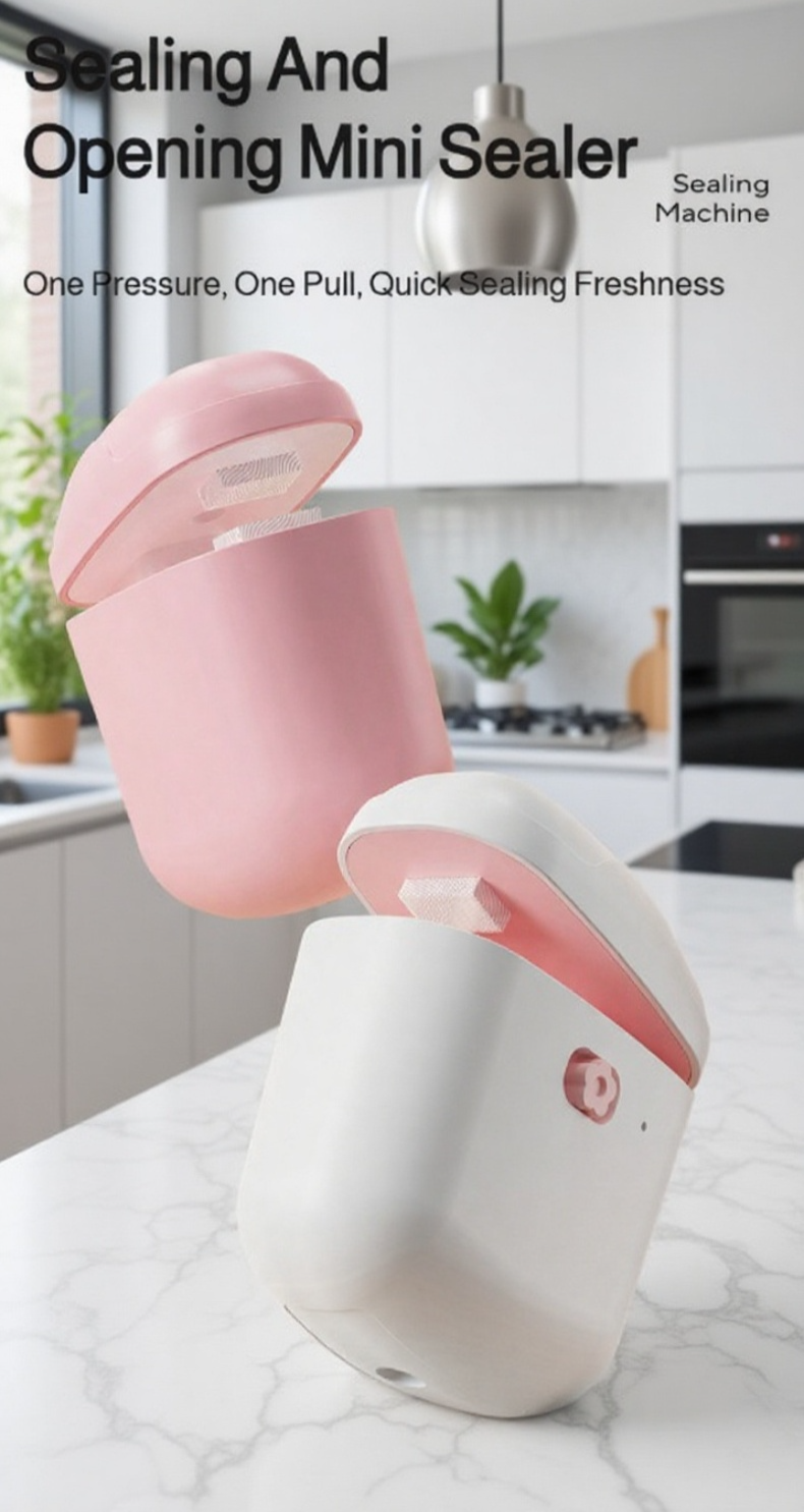 Mini Wireless Dual-use Sealing and Opening Machine for kitchen use