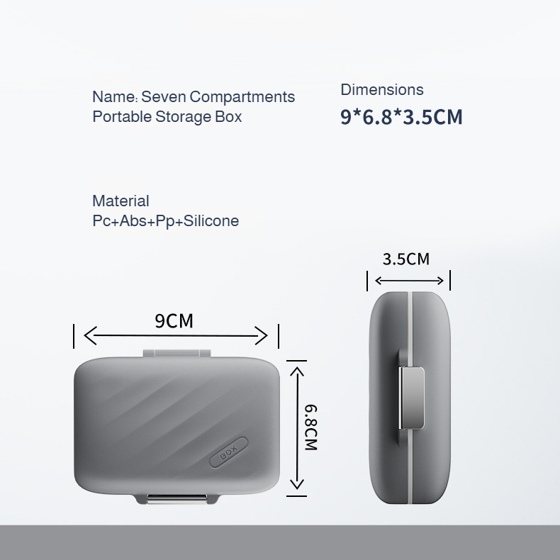 Matte Separate Pill Storage Box