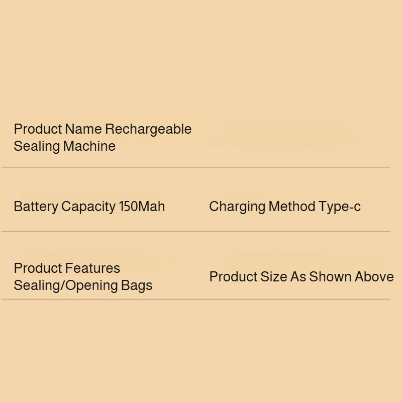 Small rechargeable sealing tool for food bags