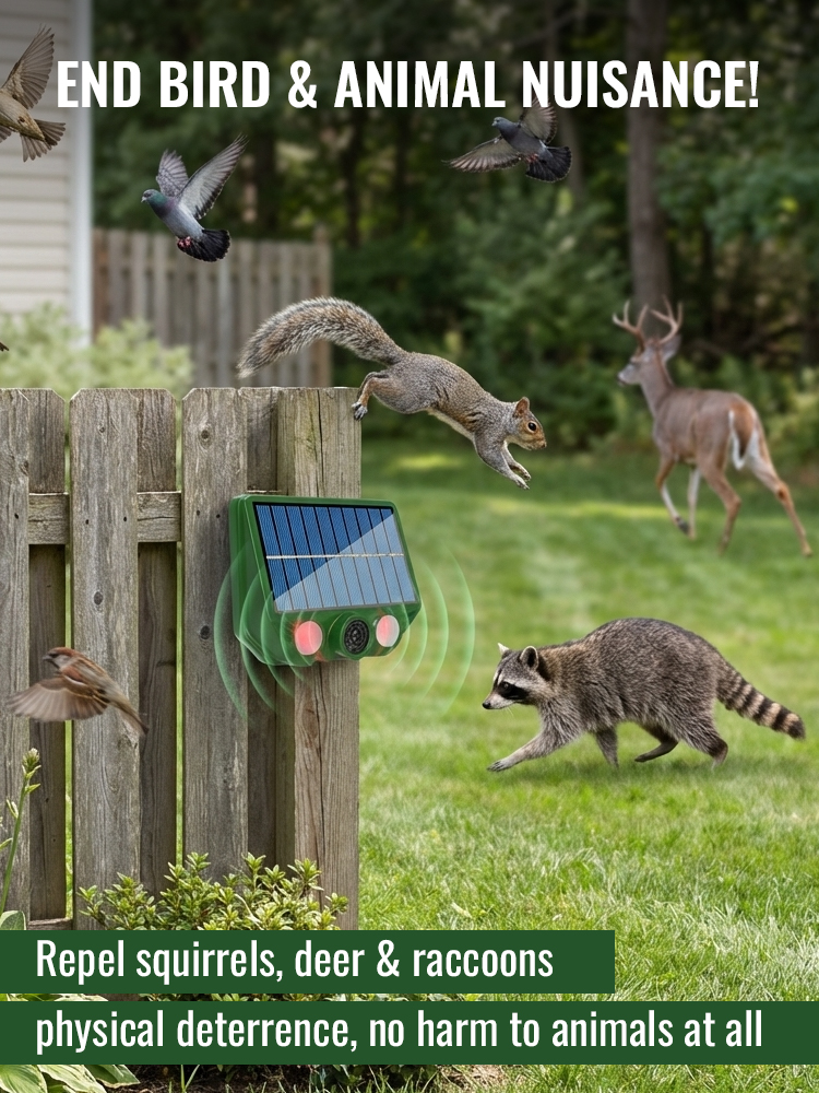 Premium SolarPest Repeller - Covers 5000 Sqm - Harmless Bio-Wave Tech - 24/7Protection 🦅 50% OFF Flash Sale + Fast Free Shipping 🎁📉