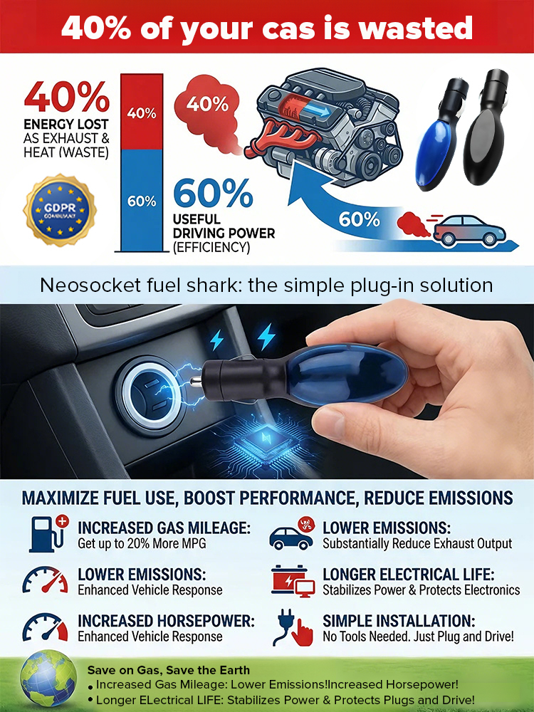 Premium Fuel Sink Optimizer - Ex-Engineer Designed - Reclaims 40% Wasted Gas - 1-Second Plug & Play ⛽ 50% OFF Official Fuel Saver + 180-Day Risk-Free Trial 🎁📉