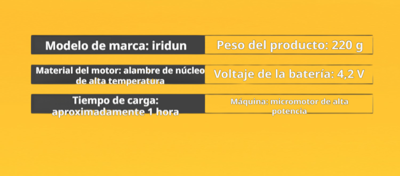 Vista lateral del destornillador eléctrico potente