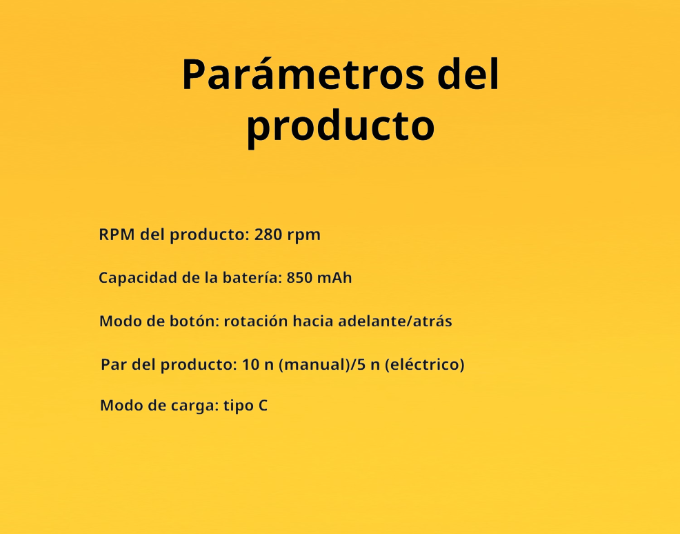 Destornillador inalámbrico recargable ideal para bricolaje