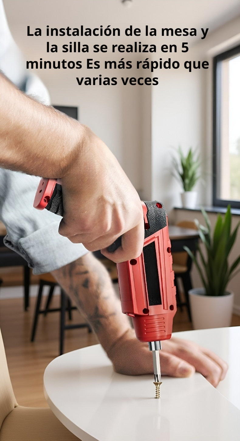 Detalle del motor potente del destornillador eléctrico