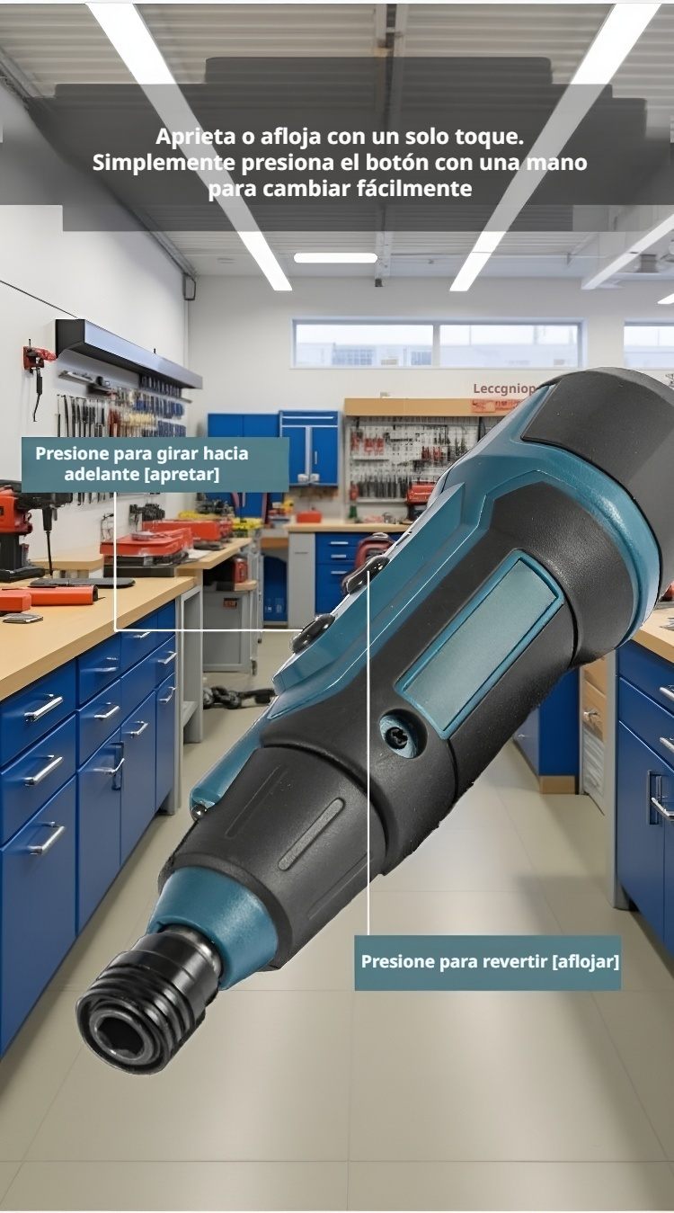 Destornillador eléctrico compacto y ergonómico