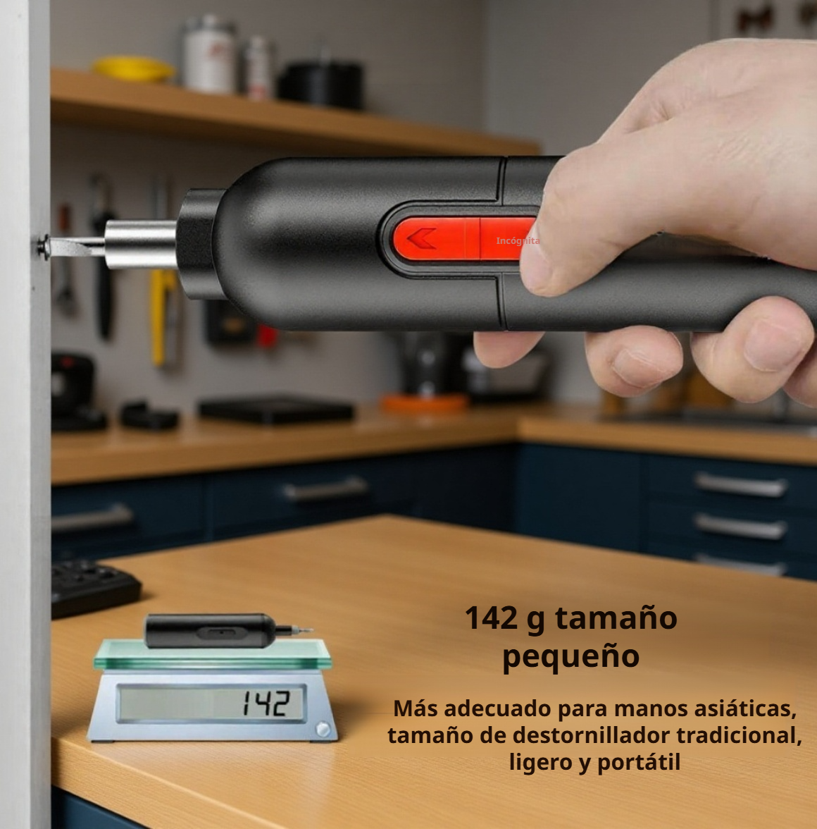 Destornillador con batería recargable y diseño moderno