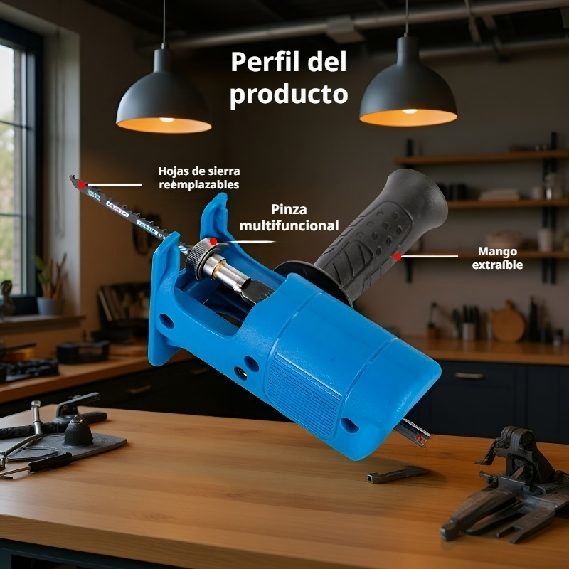 Adaptador multifuncional para taladro eléctrico