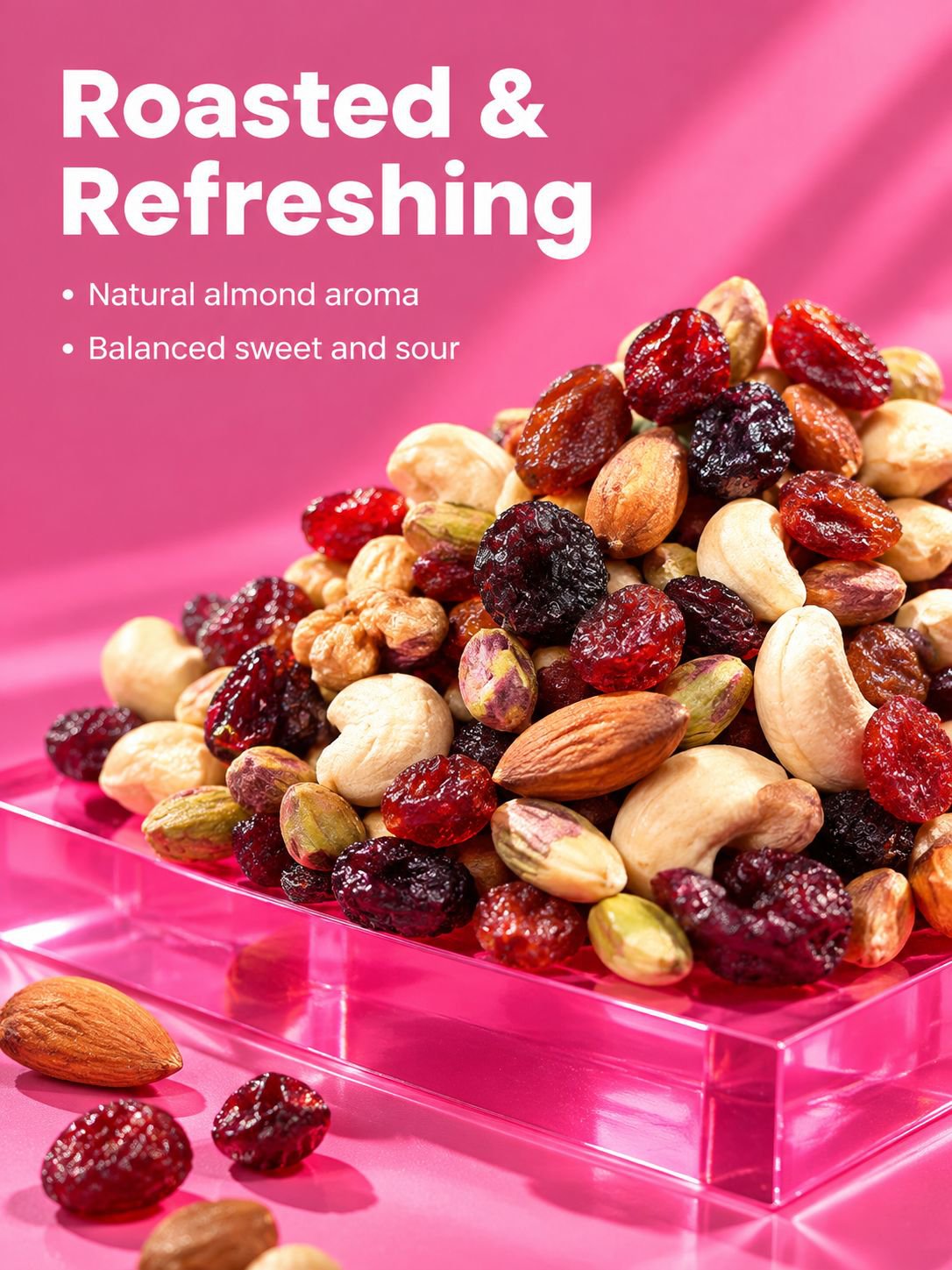 Assorted healthy nuts on white background