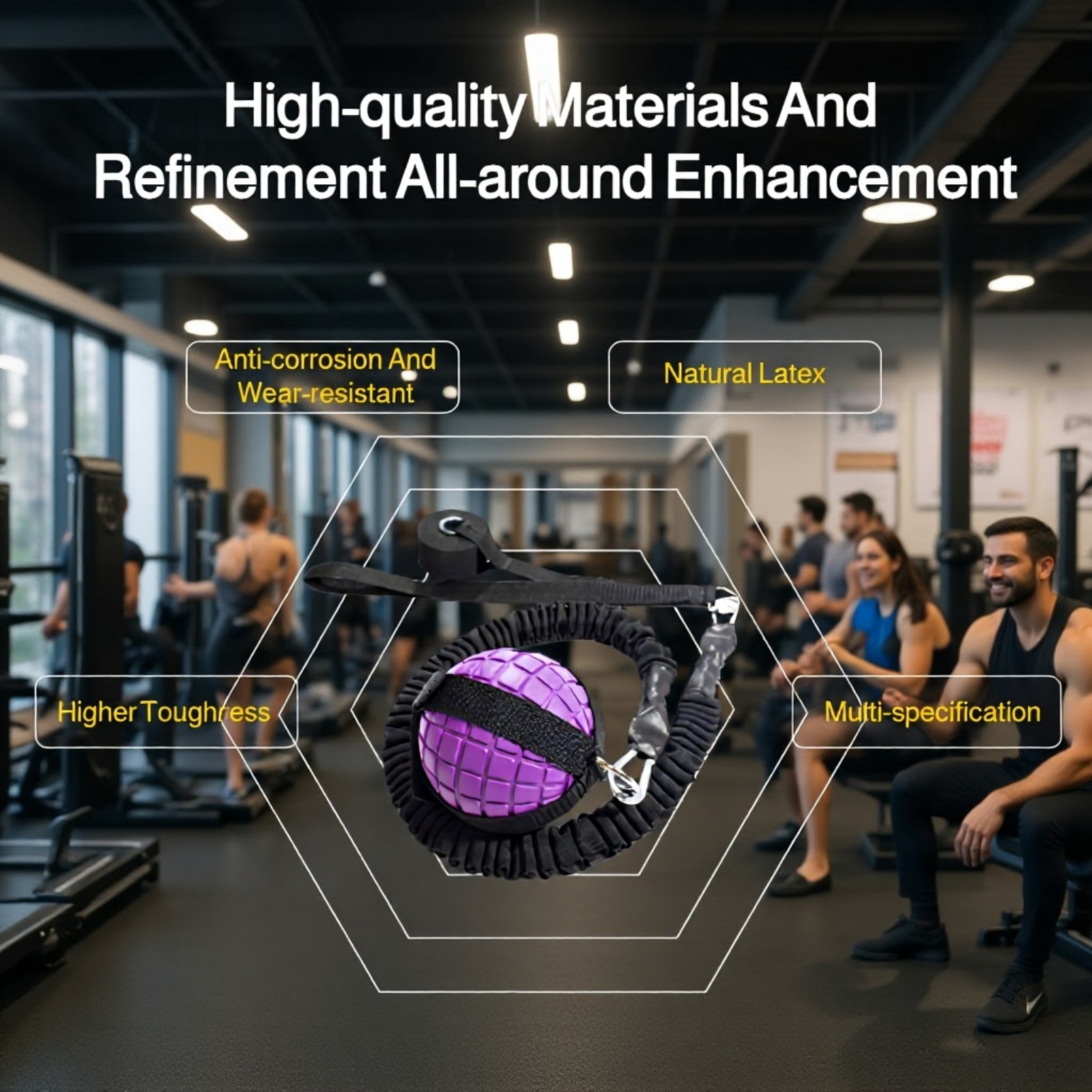 Professional sports training ball and rope