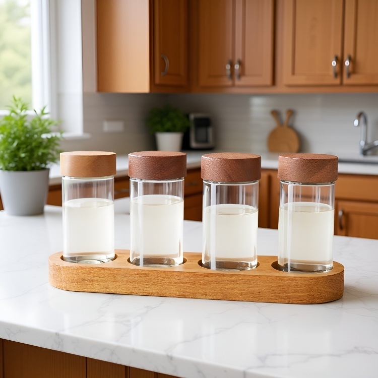 Round Glass Kitchen Storage Jar
