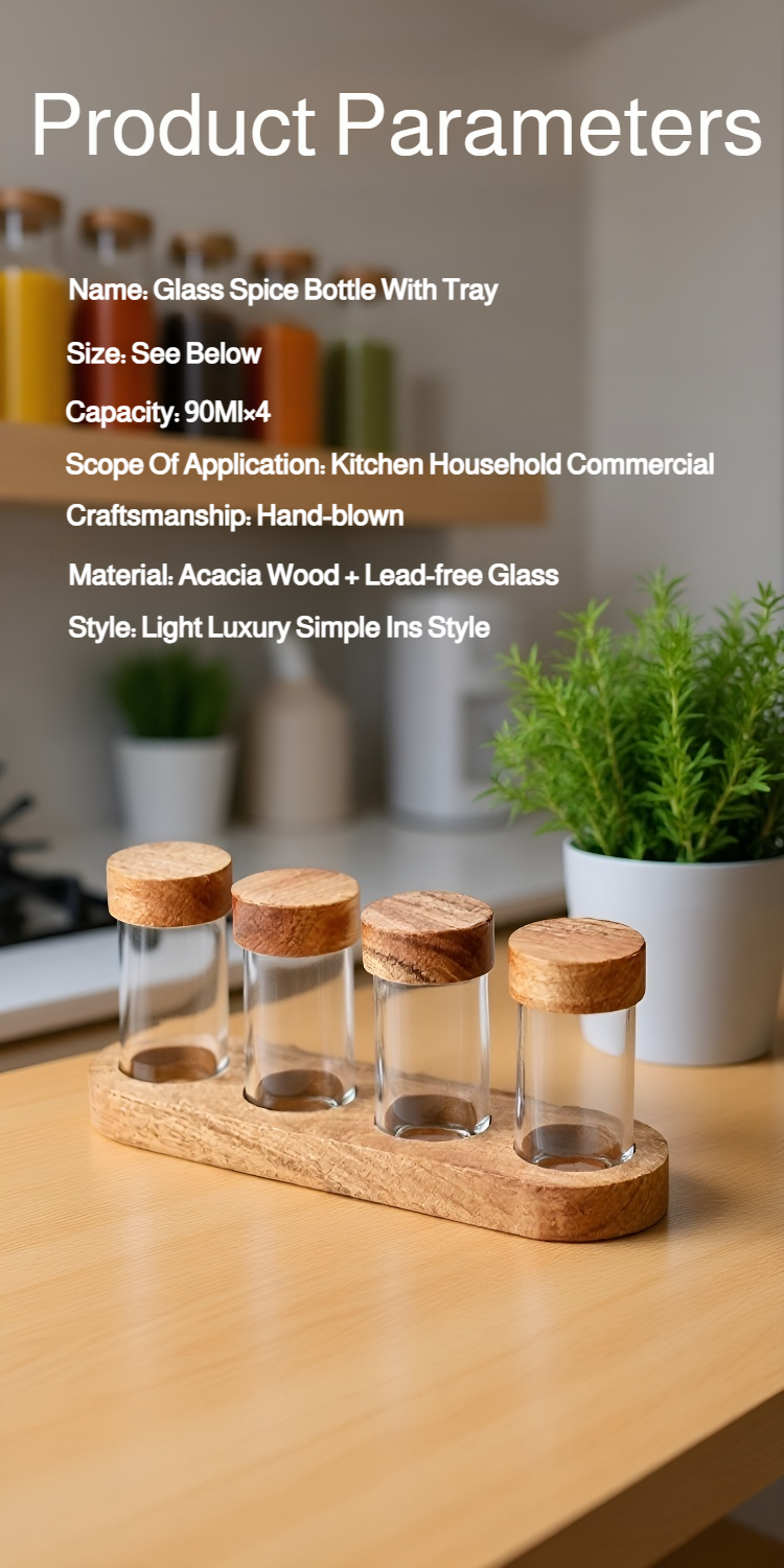 Round glass kitchen storage jar on countertop