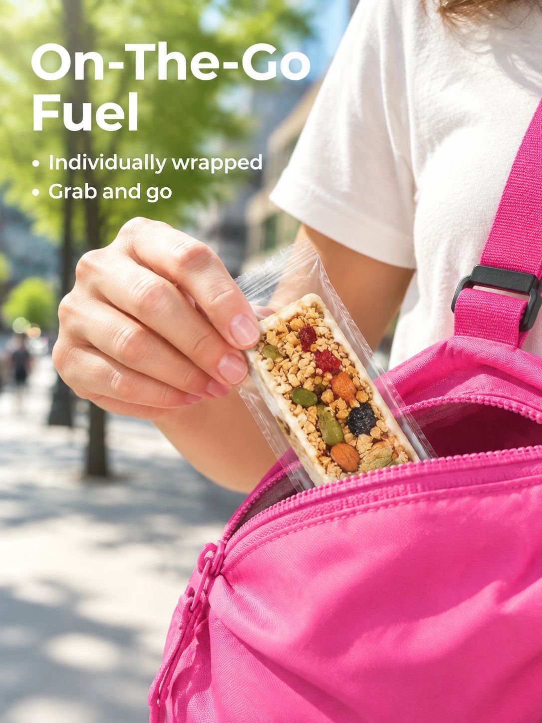 Fiber-packed mixed nuts and oats bar