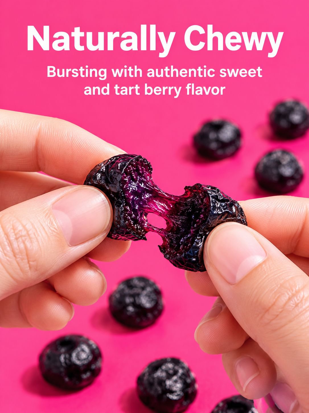 Bag of unsweetened plain dried blueberries