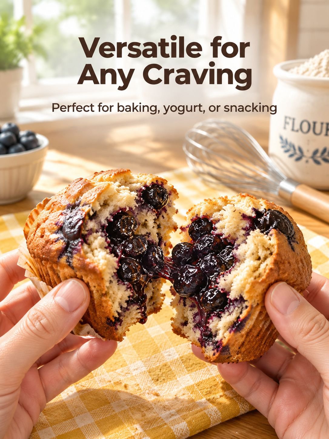 Healthy snack option: dried blueberries