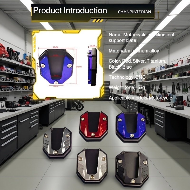 Kickstand pad accessory for all motorcycle types