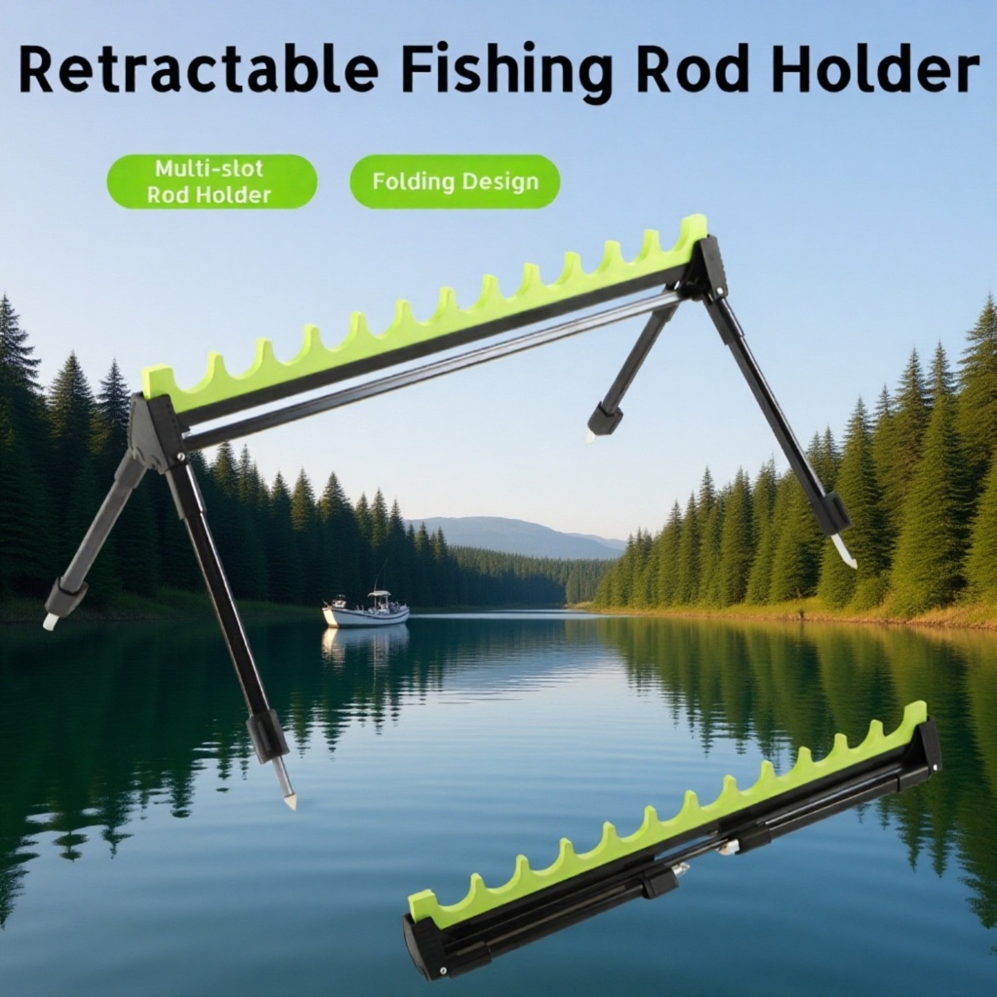 Adjustable Telescopic Multi-hole Fishing Rod Holder