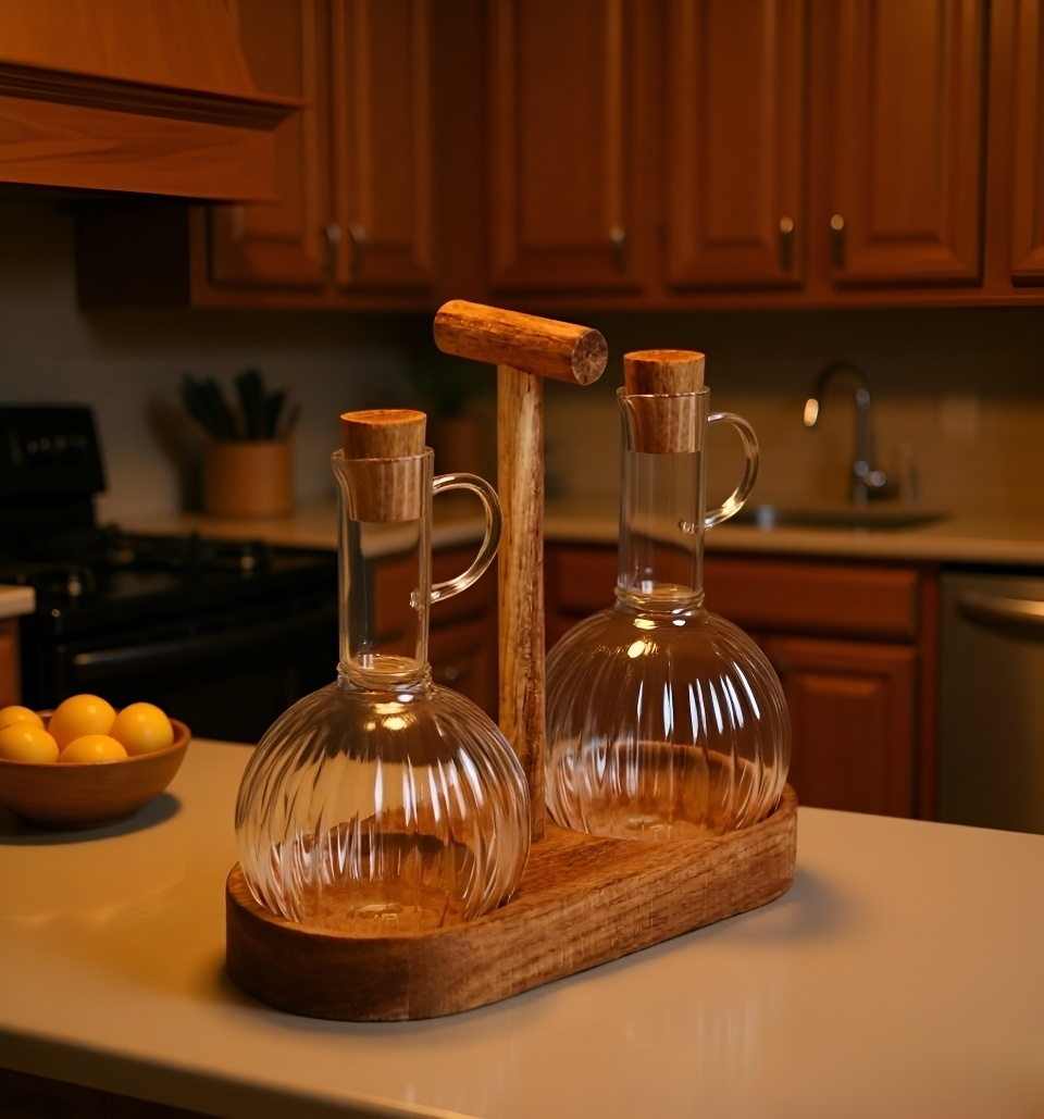 High borosilicate glass bottle for sauces and vinegar