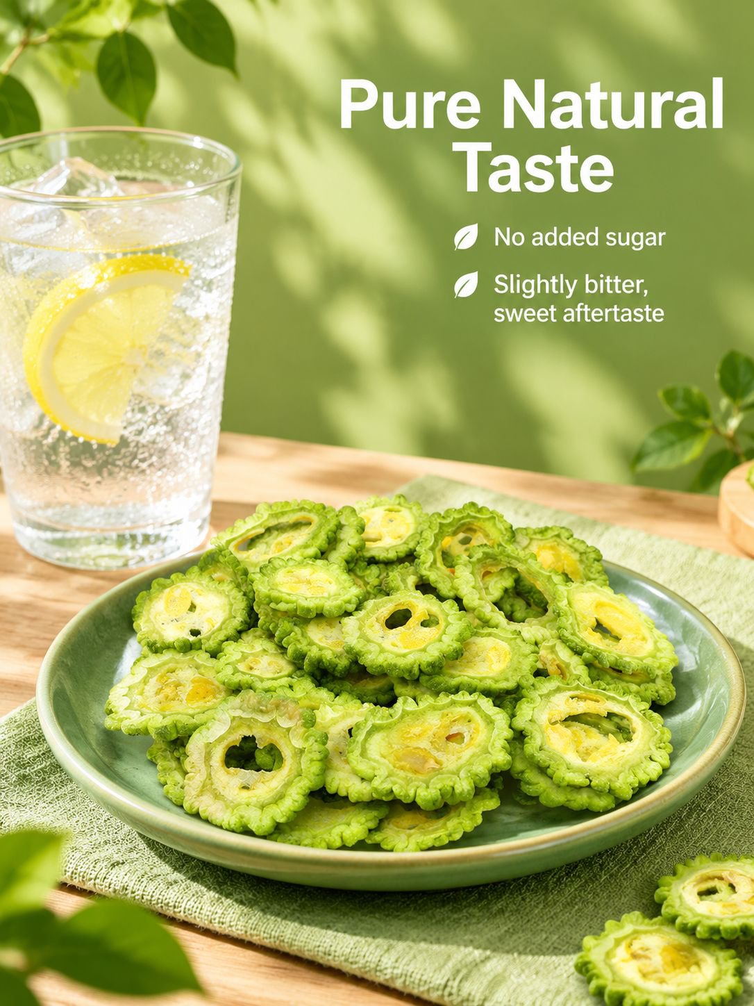 Refreshing bitter melon crisps snack pack