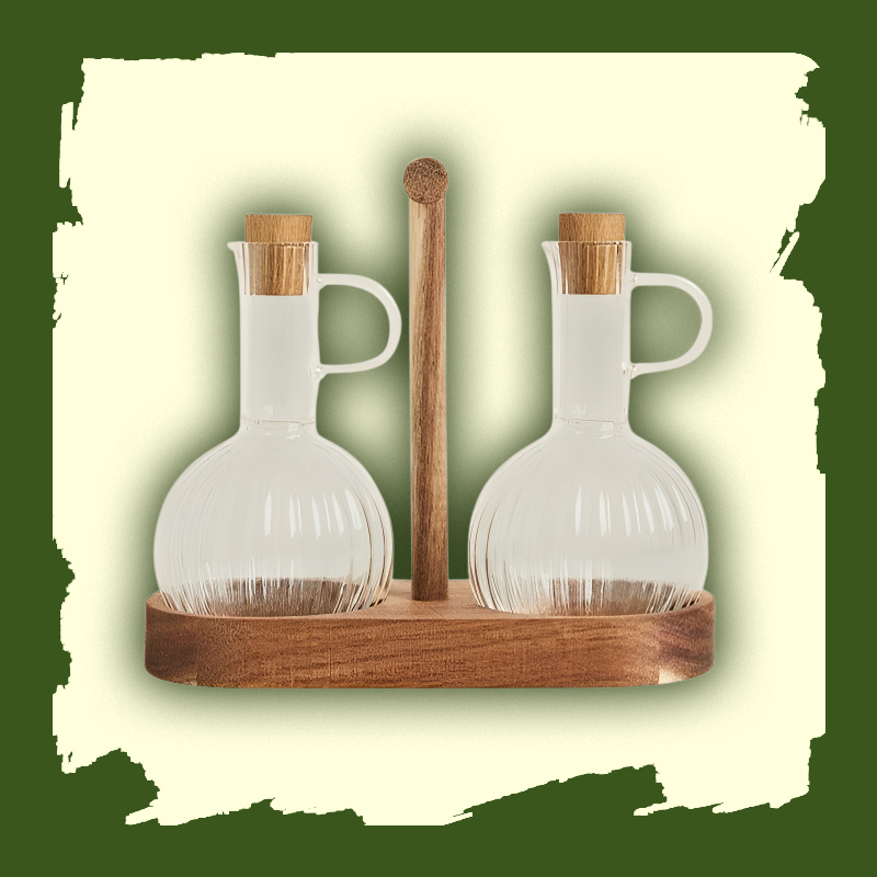 Striped Sauce and Vinegar High Borosilicate Heat-resistant Glass Oil Bottle