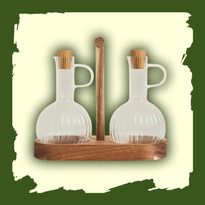 Striped Sauce and Vinegar High Borosilicate Heat-resistant Glass Oil Bottle