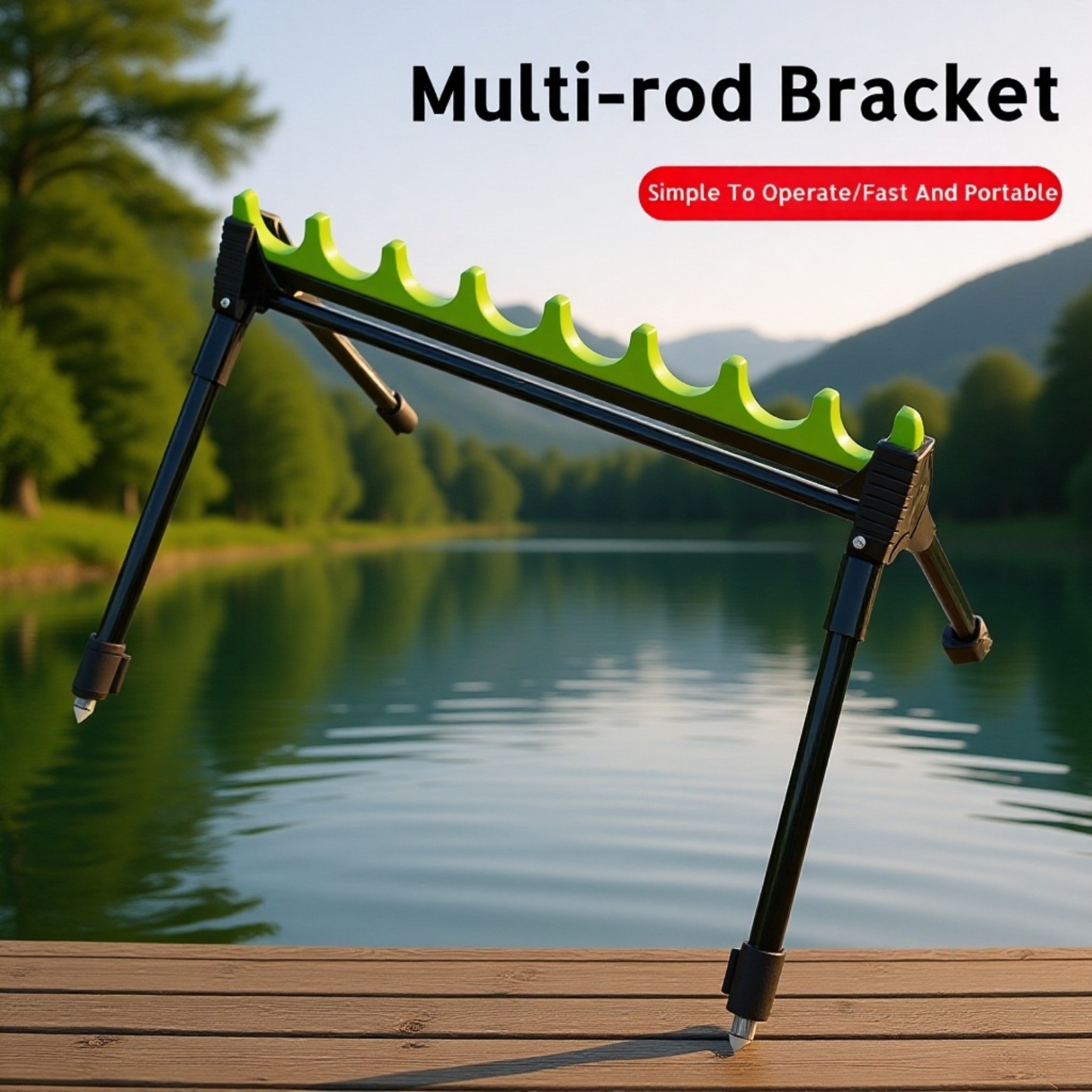Adjustable Telescopic Multi-hole Fishing Rod Holder