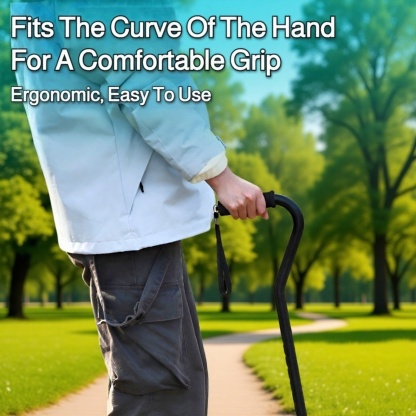 Ultra-light Adjustable Aluminum Alloy Crutch with Curved Handle