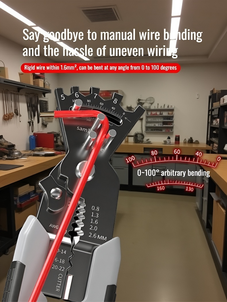 Multi-purpose wire stripper cutting wire