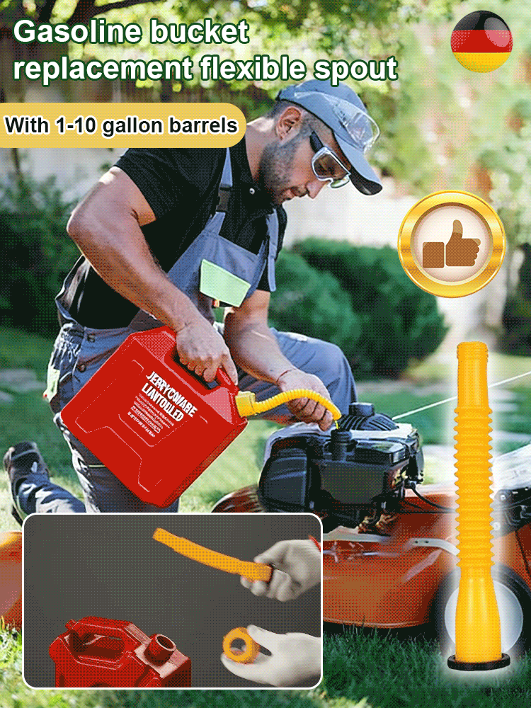 Gasoline barrel replacement flexible spout suitable for 1-10 gallon barrels
