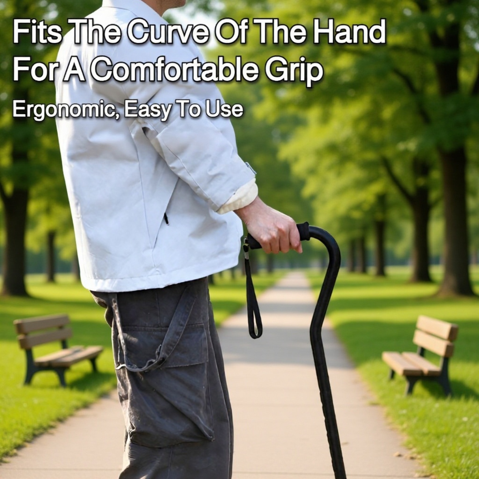 Adjustable crutch for adults and seniors