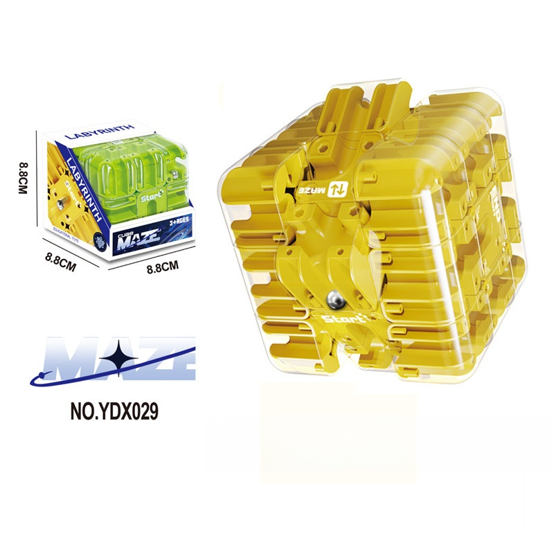 [Brain training puzzle for all ages] 3D marble maze cube