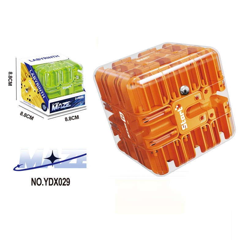 [Brain training puzzle for all ages] 3D marble maze cube